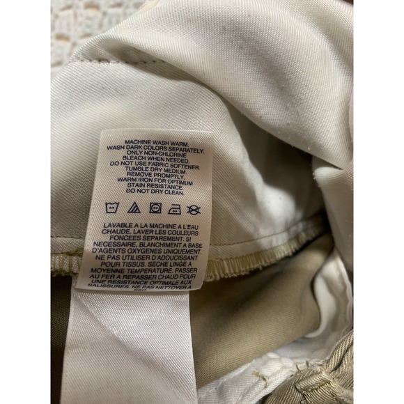 Land End Men Khaki Pants 38x33 Beige Pleated Traditional Fit‎ Straight Cuffs - Picture 8 of 14